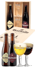 Pack 2 Westmalle 75 cl 2 Copas caja madera